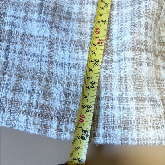 Talbots Cream And Tan Long Woven Jacket Size 10 - Picture 7 of 7